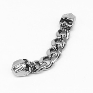 Stainless Steel Skull Chain <b>Bracelet</b> <b>Beads</b> For <b>Bracelet</b> <b>Making</b> Irregular Shape Vintage Style Jewelry Findings Components - Product Image 5