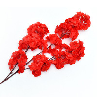 Prix de gros blanc suspendu soie Sakura décor mariage fleurs de cerisier branche de fleur artificielle