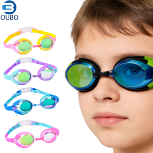 맞춤형 어린이 수영 고글, 자외선 차단, 방수, 김서림 방지 기능, 실리콘 가스켓, PC 렌즈 포함 - Product Image 1