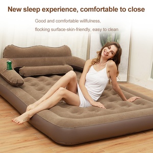 203cm dày có thể gập lại đôi Nệm Giường bơm hơi gia đình ngoài trời Nệm cắm trại bơm hơi với tựa lưng - Product Image 3