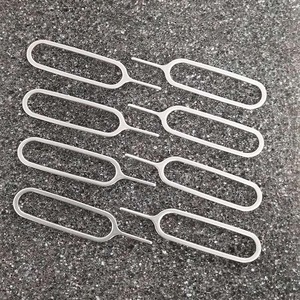 Nhà máy tùy chỉnh bán buôn phổ thép không gỉ Eject công cụ Key kim cho hầu hết các điện thoại thông minh Điện thoại di động khay Remover - Product Image 1