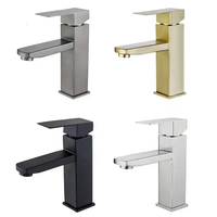 Robinet d'évier de salle de bains Robinet d'eau Lavabos de salle de bains Robinet d'eau noire Robinet mitigeur de lavabo