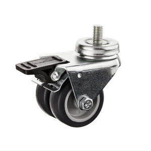 Hochwertige <span class=keywords><strong>50mm</strong></span> TPR <span class=keywords><strong>Twin</strong></span> <span class=keywords><strong>Wheel</strong></span> Möbel Schwenkbare Lenkräder Langlebig für komfortables Möbel werk - Product Image 5