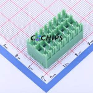 KF2EDGKVH-3.5-2*8P Plug-in Terminal Block Through hole,P=3.5mm Connector Board-to-Board / Socket - Closed 2x8P 3.5mm Green - Product Image 2