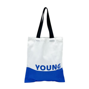 Sac fourre-tout en toile de coton écologique personnalisable mini sac à provisions avec poignée imprimé uni réutilisable cadeau de supermarché de logo personnalisé - Product Image 2