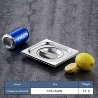 Baki Makanan Gastronorm Portabel Ukuran 1/6 Bahan Stainless Steel Gaya Amerika Kualitas Standar Tinggi untuk Dapur Komersial dan Katering