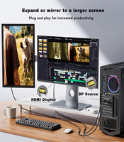 Câble DP Mâle vers HDMI Mâle Unidirectionnel Plaqué Or, Prise en Charge 4K60Hz Ultra HD, Idéal pour Moniteur de Jeu, HDTV, Ordinateur de Bureau - Vente Flash
