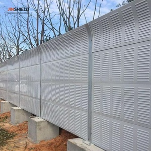 Panneaux acoustiques insonorisants de type volet en aluminium à NRC élevé pour murs anti-bruit de motorways, clôtures acoustiques imperméables à la pluie - Product Image 3