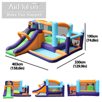 Château gonflable avec toboggan Airmyfun pour les fêtes d'enfants, les divertissements familiaux en plein air, tissu Oxford 420D+840D 3