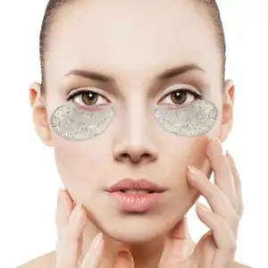 Mascarilla de ojos con brillo y estrellas, Parche de colágeno para quitar el círculo oscuro, Parche de refrigeración de ojos, parches herbales de hidrogel debajo de los ojos