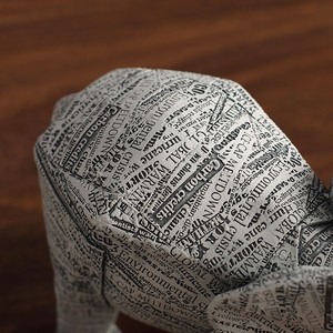 Figura de Elefante de Resina con Textura de Periódico, Decoración Feng Shui para Sala de Estar, Oficina y Hogar - Product Image 4