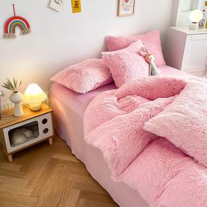 Hot Sale Velvet <b>Bedding</b> <b>Sets</b> Thick Protective Warm Winter Coral Velvet Bed Sheet Bed Sheets Solid <b>Bedding</b> - Product Image 5