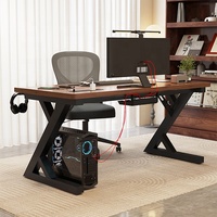 Bureau de jeu moderne ergonomique pour ordinateur de bureau à domicile avec éclairage RVB