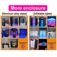 Tente de photomaton gonflable pour dropshipping avec éclairage LED, étanche, dimensions 8-10 pieds, portable, installation à 360 degrés