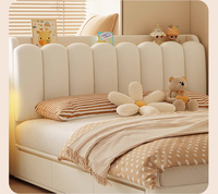 Cadre de lit en tissu doux de luxe nordique, design simple et moderne pour petits appartements, lit double, mousse simple, mobilier de maison