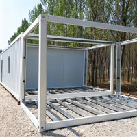 Maison conteneur en acier détachable de 20 pieds, bureau à domicile, bureau préfabriqué, unité d'habitation complémentaire, cabane de jardin préfabriquée en kit