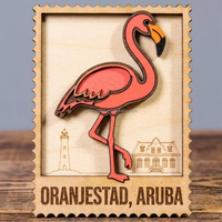 Imán de nevera de recuerdo de Punta Cana con diseño de ballena jorobada, personalizado al por mayor, de MDF, para la República Dominicana, regalo turístico, 2026