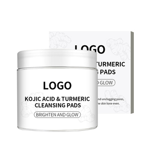 Wholesale Eco-friendly Salicylic Acid Exfoliating Cotton <b>Pad</b> with Kojic Acid and Turmeric for Facial Cleansing - Product Image 1