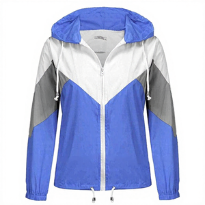 Veste imperméable légère unisexe pour l'hiver, veste de pluie décontractée à imprimé respirant, coupe-vent, fermeture éclair sur le devant - Product Image 1