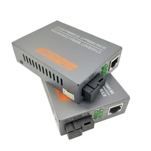 Convertidor de medios de fibra óptica, 1 par, 1000Mbps, Gigabit, Puerto SC, 3KM, HTB-GS-03 A/B