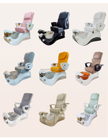 Collection de meubles de salon de couleur beige chaud Spa pour les pieds Massage Pédicure Chaise Whirlpool Caractéristiques réglables Matériau en fibre de verre
