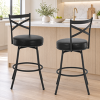 Vente chaude Dossier Rotatif Carré Siège Comptoir Tabouret Sans Bras Salle À Manger Chaise Île Comptoir Chaise Tabouret De Bar