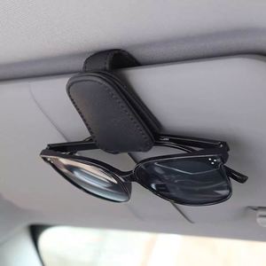 Penjepit Kacamata & Kartu Multifungsi Kulit Magnetik untuk Sun Visor Mobil, Tempat Kacamata & Tiket, Klip Kacamata untuk Sun Visor Mobil - Product Image 1