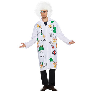 Eraspooky Bata de Laboratorio de Científico Loco para Hombre Adulto, Disfraz Blanco para Fiesta de Halloween - Product Image 2