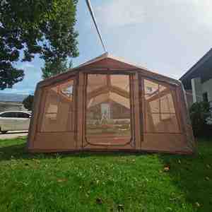 Carpa Inflable Portátil Cuatro Estaciones, Resistente al Agua y a los Rayos UV, Duradera, 8+8M2, Tela Oxford 420D, Apertura Automática Rápida, Dos en Uno - Product Image 1