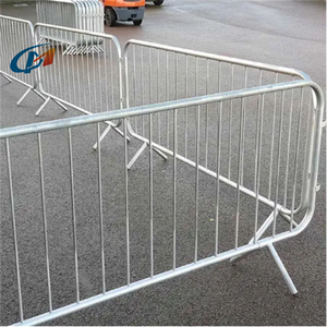 Barrière piétonnière de barrière provisoire de pied de type V barrière en acier galvanisée barrière de contrôle des foules - Product Image 2