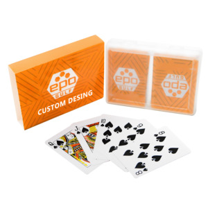 Juego de Cartas de Póker Promocionales de Plástico 35S de Alta Calidad con Logotipo Personalizado, 100% PVC - Product Image 1