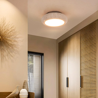 Lampu Plafon Batu Travertin Gaya Nordic Wabi Sabi 20cm untuk Lorong, Balkon, Koridor, Tangga, Foyer, Gaya Abad Pertengahan, Warna Kuning