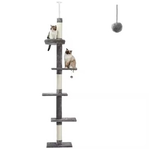 Condominio de árbol rascador de escalada para <span class=keywords><strong>gatos</strong></span> con raspadores y cama de montaje en pared grande de lujo moderno personalizado de fábrica - Product Image 1