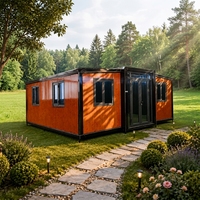 Maison conteneur extensible ZhuDuo, design moderne respirant, cadre noir, maison verte pour jardin, cabane, dortoir ECH-WB-004
