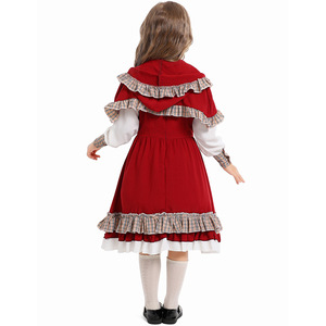 Costume de <span class=keywords><strong>jeu</strong></span> XJ pour Halloween, inspiré du conte de fées Grimm, Le Petit Chaperon Rouge, avec patchs - Product Image 3