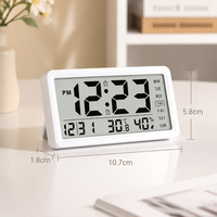 Décoration d'intérieur, calendrier intelligent portable, nouveau modèle, écran LCD numérique, support de table, article de bureau, horloge électronique de bureau miniature, réveil pour enfants