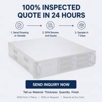 Châssis de montage en rack TZR 2U pour serveur, boîtier de stockage, fabrication sur mesure en tôle, découpe laser 6 baies, ébavurage en usine