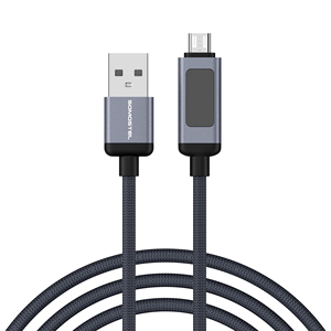 Cable de alimentación Somostel Wholesales de 3.3 pies (1 m) con carga rápida y transferencia de datos de alta velocidad, carcasa de aluminio con LED multicolor Phantom, USB - Product Image 4