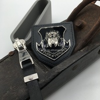 Etiqueta de Logotipo de Lujo Personalizada en Relieve 3D, de Aleación de Zinc, Autoadhesiva, con Barnizado Mate, para Decoración de Ropa