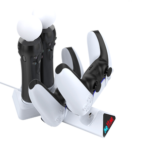 Base de estación de carga multifunción 4 en 1 para <span class=keywords><strong>Play</strong></span> Station <span class=keywords><strong>5</strong></span> para controlador inalámbrico PS5 y para <span class=keywords><strong>cargador</strong></span> de controlador PS MOVE - Product Image 1