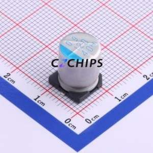 40HVH120M ตัวเก็บประจุแบบไฮบริดของเหลว-ของแข็งอะลูมิเนียมอิเล็กโทรไลต์ SMD, D10xL12.5 มม. 120uF 20% 40V 2.75A-100kHz - Product Image 1