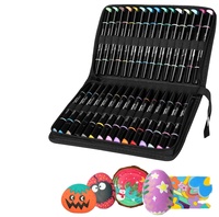 Stylos de peinture acrylique Ohuhu 30 couleurs: double pointe (ronde et fine)