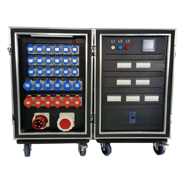 3 Phase Power Distributor 125A/5pin Waterproof Input Distro Power Box for Lighting Audio Screen
