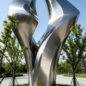 Scultura in Metallo 3D in Acciaio Inossidabile Lucidato, Grande Statua Moderna <span class=keywords><strong>da</strong></span> <span class=keywords><strong>Giardino</strong></span> per Esterni con Colori Personalizzabili e Logo Personalizzabile - Product Image 6