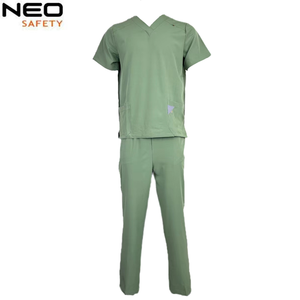 Uniformes de soins infirmiers médicaux unisexes avec hauts et pantalons élastiques à manches courtes vente en gros pour hommes et femmes infirmières - Product Image 3