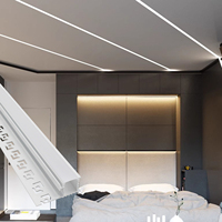 Profilé en T en alliage d'aluminium pour LED encastrée, extrusion 13 mm avec diffuseur, canal lumineux pour cloison sèche à un seul côté, surface anodisée