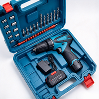 Perceuse sans fil 12V rechargeable en gros, kit d'outils de perçage et de vissage électrique avec embouts, boîte en plastique, prise en charge OEM, acceptation des commandes OEM