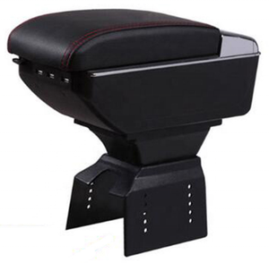 Console per bracciolo centrale in pelle sintetica nera portabicchieri universale per <span class=keywords><strong>auto</strong></span> senza USB elegante e pratico - Product Image 6