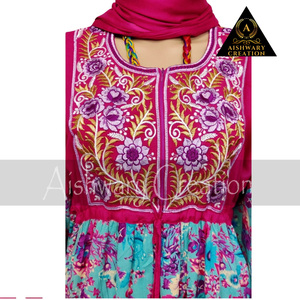 Islamic Ethnic Floral Print <b>Kaftan</b> Dress Long Sleeve Casual Cotton Modest Abaya for Muslim Women <b>Plus</b> <b>Size</b> Rayon Dress for Girls - Product Image 3