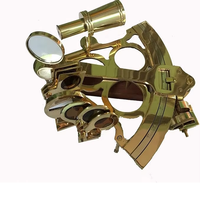 Sextant nautique marin en laiton de 8 "| Instrument d'artisanat en métal à collectionner Astrolabe maritime pour la navigation des navires et la décoration nautique